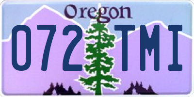 OR license plate 072TMI