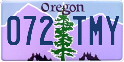 OR license plate 072TMY