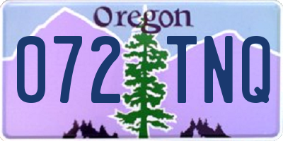 OR license plate 072TNQ