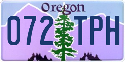 OR license plate 072TPH