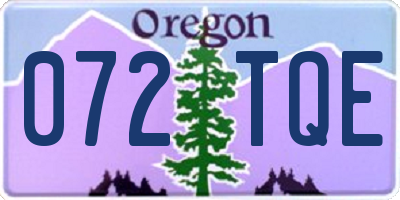 OR license plate 072TQE