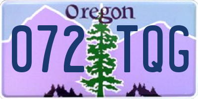 OR license plate 072TQG