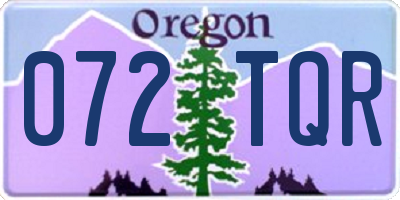 OR license plate 072TQR