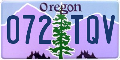 OR license plate 072TQV