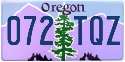 OR license plate 072TQZ