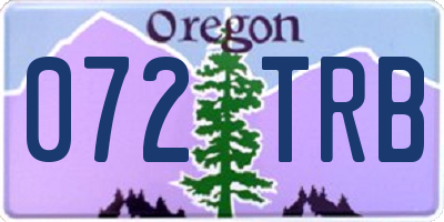 OR license plate 072TRB