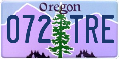 OR license plate 072TRE