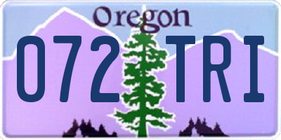 OR license plate 072TRI