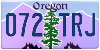 OR license plate 072TRJ