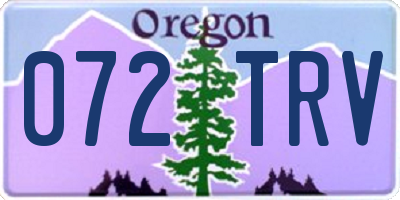 OR license plate 072TRV