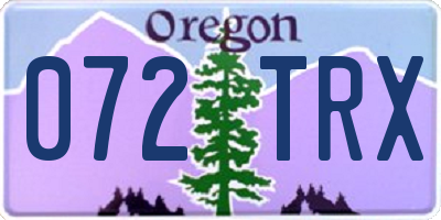 OR license plate 072TRX