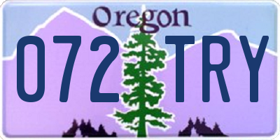 OR license plate 072TRY