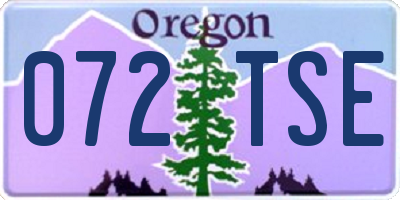 OR license plate 072TSE