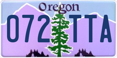 OR license plate 072TTA