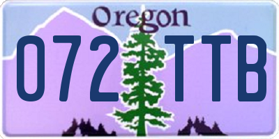 OR license plate 072TTB