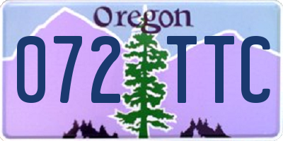 OR license plate 072TTC