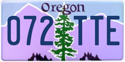 OR license plate 072TTE