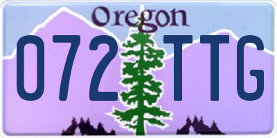 OR license plate 072TTG