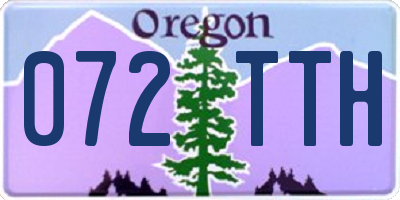 OR license plate 072TTH