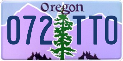 OR license plate 072TTO