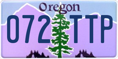 OR license plate 072TTP