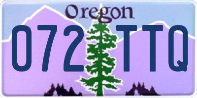 OR license plate 072TTQ