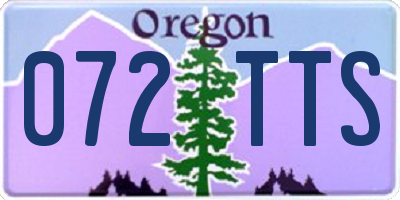 OR license plate 072TTS