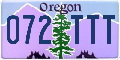 OR license plate 072TTT