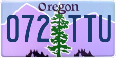 OR license plate 072TTU