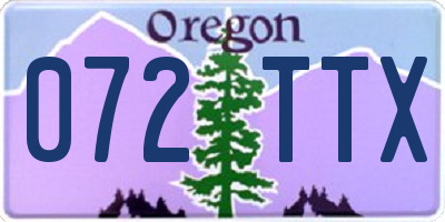 OR license plate 072TTX