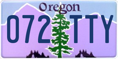 OR license plate 072TTY