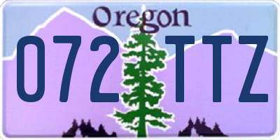 OR license plate 072TTZ