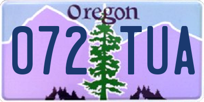 OR license plate 072TUA
