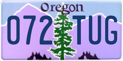 OR license plate 072TUG