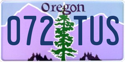OR license plate 072TUS