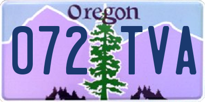 OR license plate 072TVA