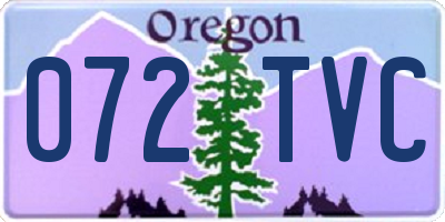 OR license plate 072TVC