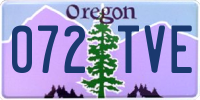 OR license plate 072TVE