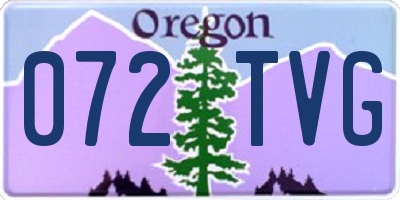 OR license plate 072TVG