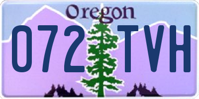 OR license plate 072TVH