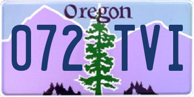 OR license plate 072TVI