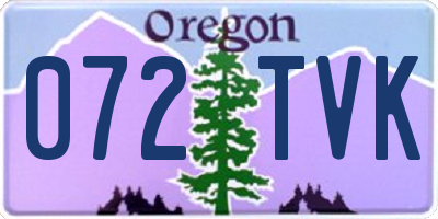 OR license plate 072TVK