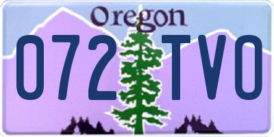 OR license plate 072TVO