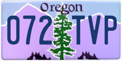 OR license plate 072TVP