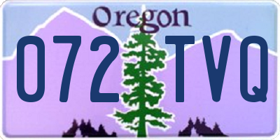OR license plate 072TVQ