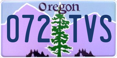 OR license plate 072TVS