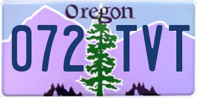 OR license plate 072TVT