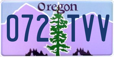 OR license plate 072TVV