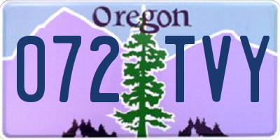 OR license plate 072TVY