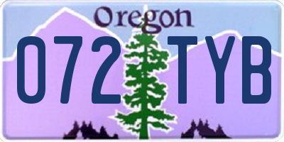OR license plate 072TYB